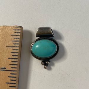 Vintage turquoise and sterling silver 925 pendant